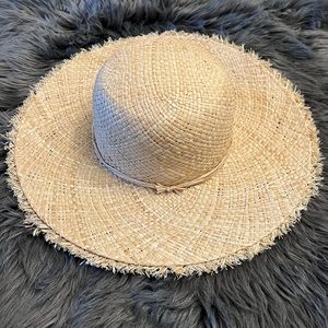 NWT* Frayed Edge Woven Straw Sunhat MSRP: $128